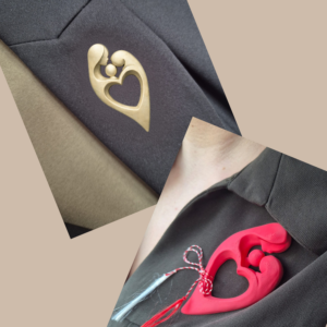 Brosa magnetica Mama cu 2 copii