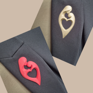 Brosa magnetica Mama cu 1 copil